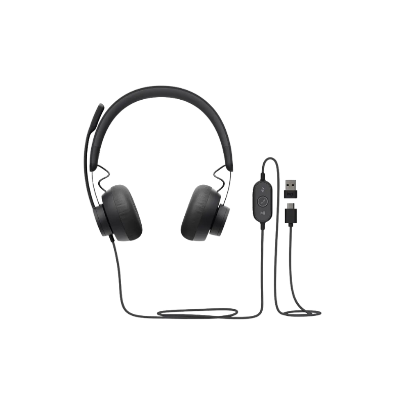 Logitech Zone Wired Headset with Noise-Cancelling Mic (UC version) - 981-000875